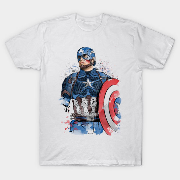 Captain Watercolor - Captain America T-Shirt - The Shirt List