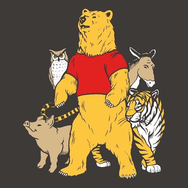 Pooh The BEAR Winnie Shirt - T-Shirt FRIENDS the AND List