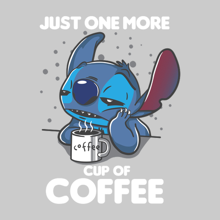 One More Coffee - Stitch T-Shirt by Turborat - The Shirt List